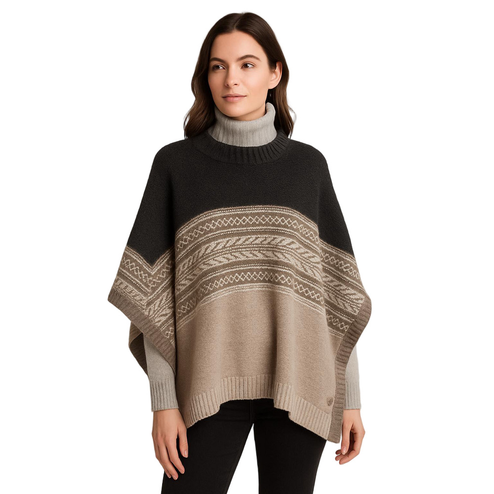 ROOTS Poncho Knit Gables macintosh mix Women’s Length 27" Width 38"